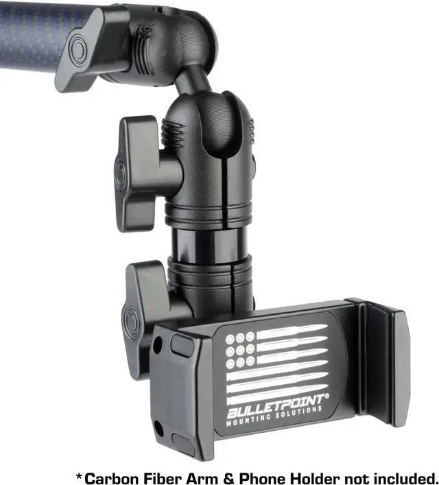 Alt view image 2 of 6 - Bulletpoint Drop-Down Lower Phone Placement Kit 20mm-20mm Connector with 1cm Mounting Arm for Vehicle Phone Mounts