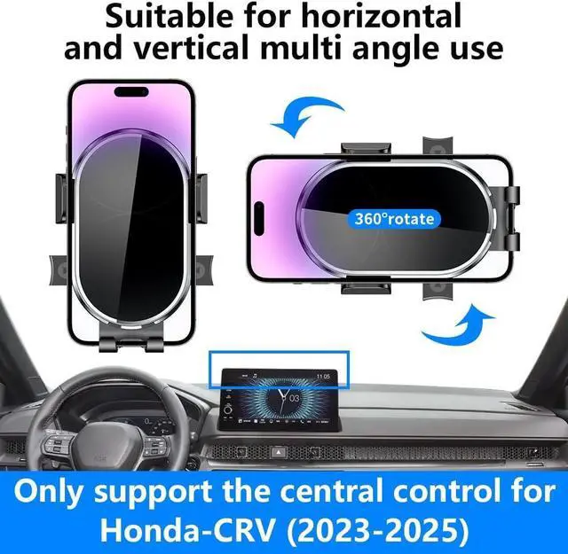 Alt view image 5 of 6 - Car Phone Holder for Honda CRV CR-V 2023 2024 2025 LX EX EX-L Sport Touring Auto Accessories Navigation Screen Bracket Interior Decoration Dashboard Cell Mobile Phone Mount Holders case Accessory