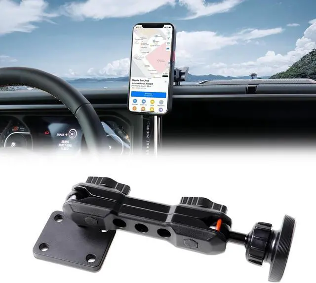 Main image of sukemichi 2024 2025 JL Magnetic Phone Mount for Jeep Wrangler - Dash Cell Phone Mount Dashboard Phone Holder for 2024+ Jeep Wrangler JL Accessories,1 Pack,Black,(NOT for 1945-2023 Wrangler)