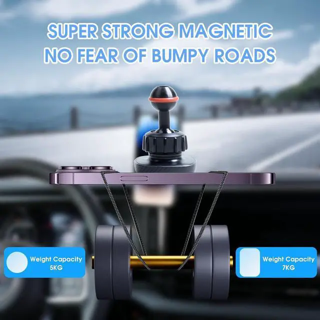 Alt view image 3 of 7 - sukemichi 2024 2025 JL Magnetic Phone Mount for Jeep Wrangler - Dash Cell Phone Mount Dashboard Phone Holder for 2024+ Jeep Wrangler JL Accessories,1 Pack,Black,(NOT for 1945-2023 Wrangler)