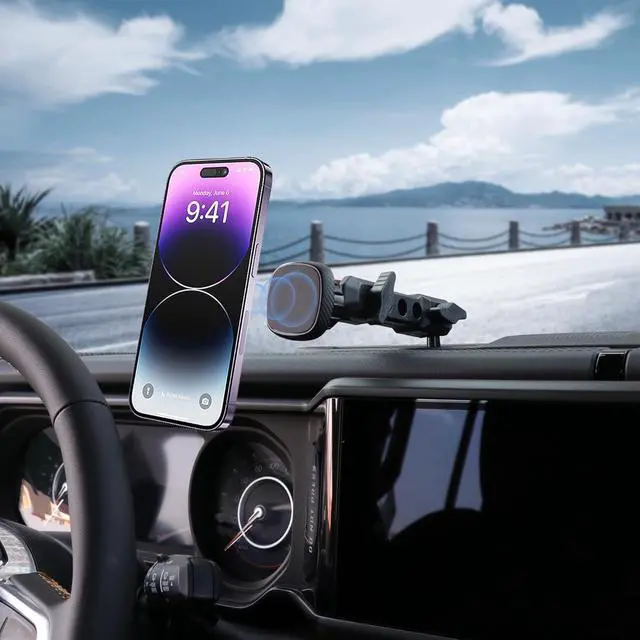 Alt view image 4 of 7 - sukemichi 2024 2025 JL Magnetic Phone Mount for Jeep Wrangler - Dash Cell Phone Mount Dashboard Phone Holder for 2024+ Jeep Wrangler JL Accessories,1 Pack,Black,(NOT for 1945-2023 Wrangler)