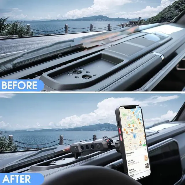 Alt view image 5 of 7 - sukemichi 2024 2025 JL Magnetic Phone Mount for Jeep Wrangler - Dash Cell Phone Mount Dashboard Phone Holder for 2024+ Jeep Wrangler JL Accessories,1 Pack,Black,(NOT for 1945-2023 Wrangler)