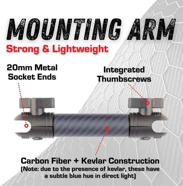 Alt view image 3 of 3 - Dash Mount 7cm Arm Compatible with iPhone and Android Smartphones - Fits 20mm Attachment Ball