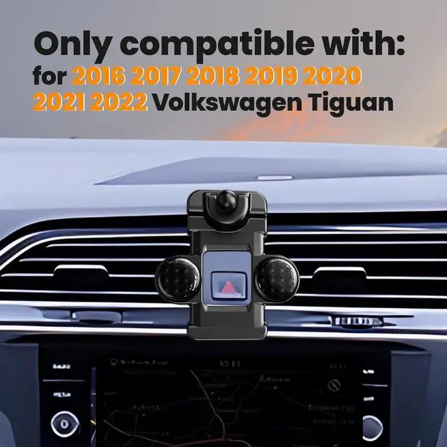 Alt view image 2 of 7 - ELOHEI for Volkswagen Tiguan Phone Mount with Custom Base, Car Phone Holder for 2018 2019 2020 2021 2022 2023 2024 VW Tiguan Car Accessories(for 18-24 VW Tiguan)