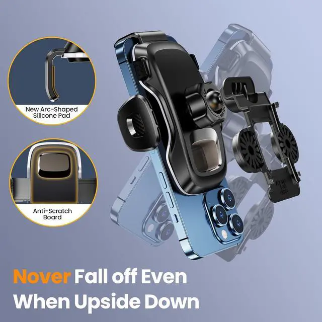 Alt view image 5 of 7 - ELOHEI for Volkswagen Tiguan Phone Mount with Custom Base, Car Phone Holder for 2018 2019 2020 2021 2022 2023 2024 VW Tiguan Car Accessories(for 18-24 VW Tiguan)