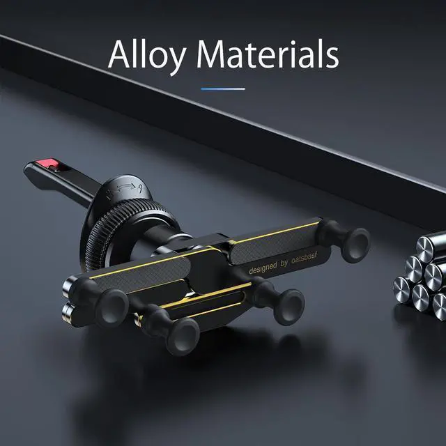 Alt view image 7 of 7 - OATSBASF Car Phone Holder Mount 2023 Upgrade Gravity Car Phone Mount, Hands Free Phone Holder, Gravity Air Vent Car Mount, Suitable for Mobile Phones Under 7 inches (X03-Gold)