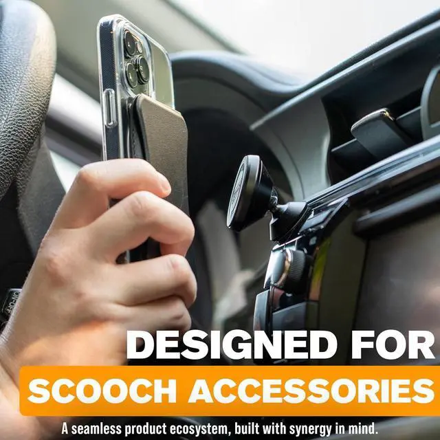 Alt view image 5 of 6 - Scooch Magnetic Phone Mount for Car Compatible with Any Smartphone [Strong Magnets] Adjustable Magnetic Phone Holder for Car, Sticks to Dashboard or Windshield (2022 Model - Stronger)