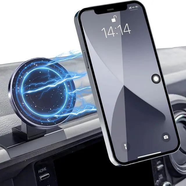 Main image of Kaishengyuan Magnetic Phone Mount for Toyota Tacoma 2016 2017 2018 2019 2020 2021 2022 2023, 3rd Gen Tacoma Dashboard Clip Cell Phone Cradles Adjustable 20x Super Strong Magnet Phone Stand Holder