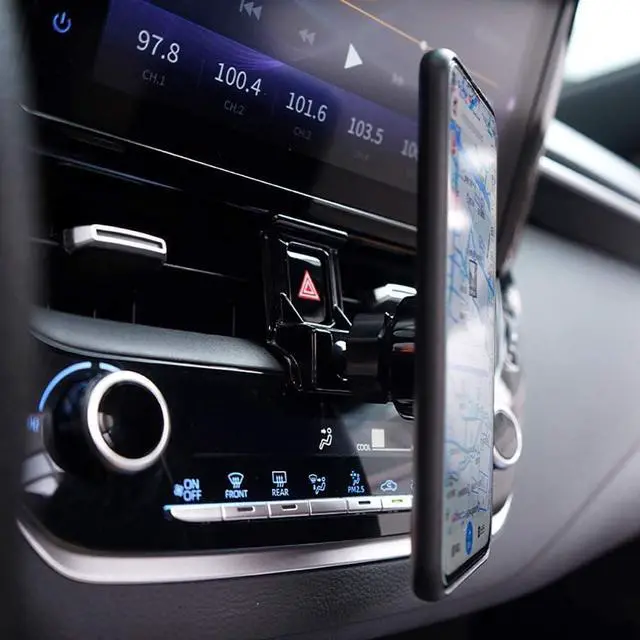 Alt view image 4 of 5 - BEERTE Car Phone Holder fit for Toyota Corolla 2020-2025,Corolla Cross 2022-2025,Strong Magnetic Auto Dashboard Cell Phone Mount Rotatable Adjustable Car Navigation Cell Phone Automobile Cradles