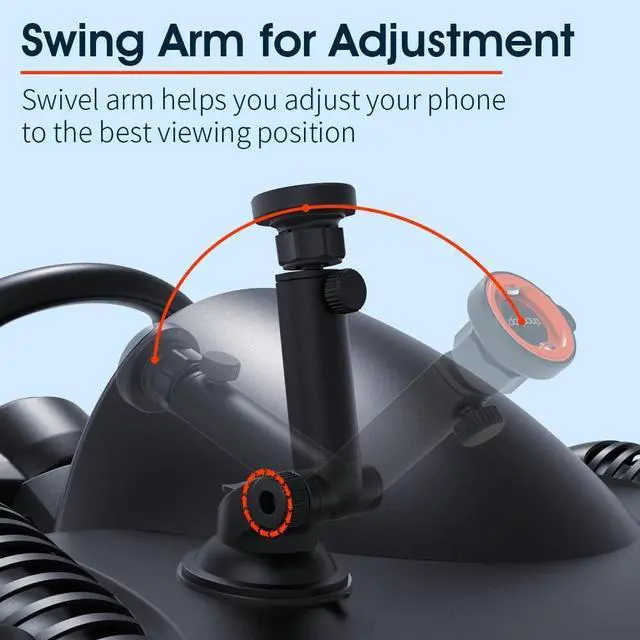 Alt view image 4 of 7 - sincetop Car Phone Holder Mount, Cell Phone Mount for Car Dashboard Windshield, 3 in 1 Super Suction Cup with Strong Sticky Gel, Adjustable Universal for All PhonesSeries C - 1st Gen
