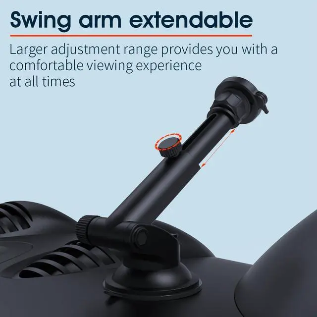 Alt view image 7 of 7 - sincetop Car Phone Holder Mount, Cell Phone Mount for Car Dashboard Windshield, 3 in 1 Super Suction Cup with Strong Sticky Gel, Adjustable Universal for All PhonesSeries C - 1st Gen