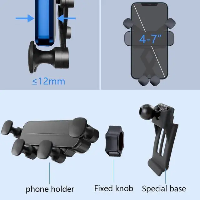 Alt view image 6 of 6 - LUNQIN Car Phone Holder Mount for 2010-2016 Audi Q5, 2014-2017 Audi SQ5 Auto Accessories Interior Decoration Mobile Cell Smartphone Bracket