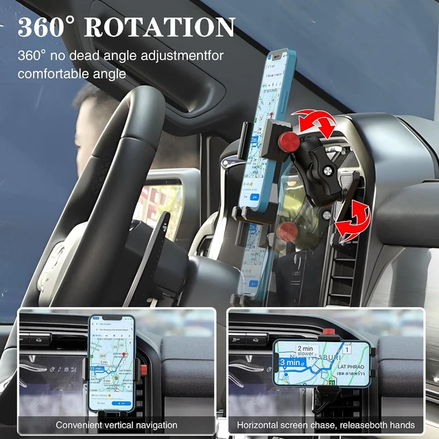 Alt view image 6 of 7 - Aluminum Vent Phone Mount Compatible with Ford F150 (2021-2026)