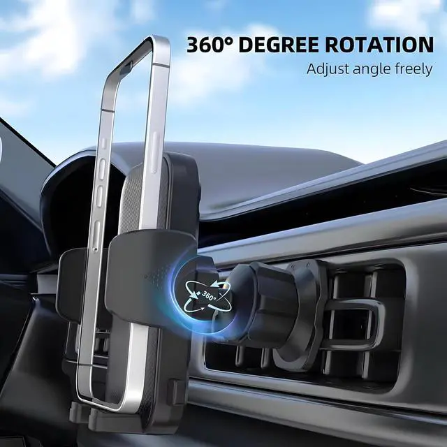 Alt view image 3 of 7 - 2025 Car Phone Mounts, Universal Car Vent Cell Phone Holder with A Strong Clip, Compatible with All iPhone Series, Samsung, Google and All Mobile Android Smartphones and Phone Cases. (Melchiz - 002)