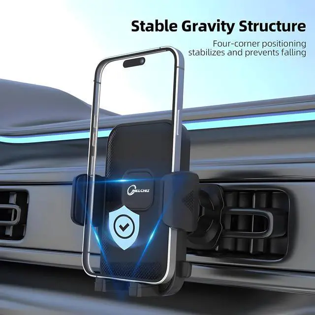 Alt view image 4 of 7 - 2025 Car Phone Mounts, Universal Car Vent Cell Phone Holder with A Strong Clip, Compatible with All iPhone Series, Samsung, Google and All Mobile Android Smartphones and Phone Cases. (Melchiz - 002)