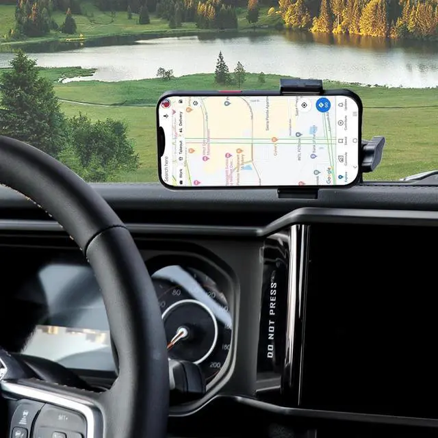 Alt view image 6 of 7 - West-xingzhe Dash Phone Holder Phone Mount for 2024 2025 Jeep Wrangler JL 2/4 Door 4XE Jeep Gladiator Interior Accessories 360° Adjustable Cell Phone Mount