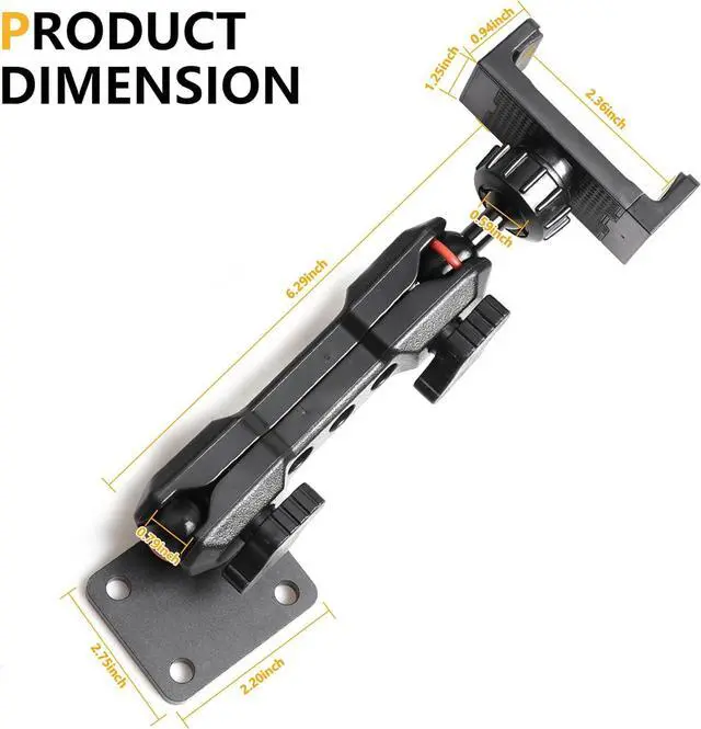 Alt view image 7 of 7 - West-xingzhe Dash Phone Holder Phone Mount for 2024 2025 Jeep Wrangler JL 2/4 Door 4XE Jeep Gladiator Interior Accessories 360° Adjustable Cell Phone Mount