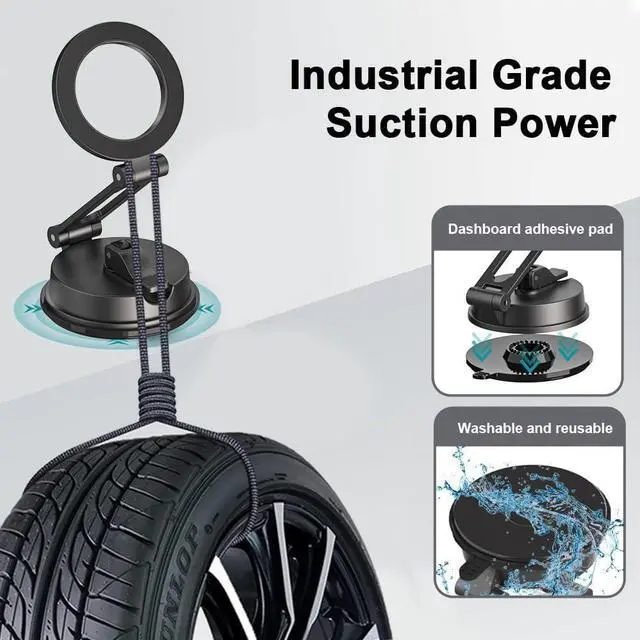 Alt view image 3 of 7 - Magnetic Car Phone Mountwith Magnetic Phone Lanyard with Ring Holder