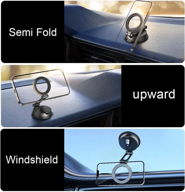 Alt view image 5 of 7 - Magnetic Car Phone Mountwith Magnetic Phone Lanyard with Ring Holder