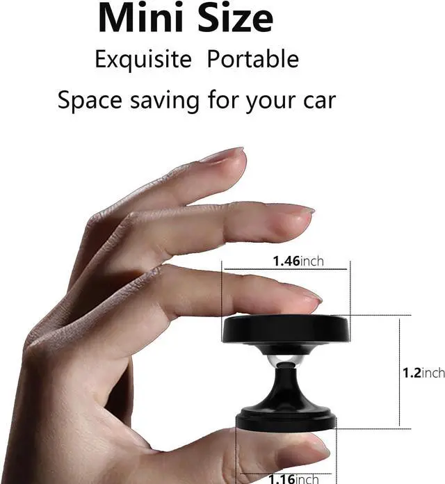 Alt view image 2 of 6 - BAIDATONG 2-Pack Magnetic Phone Holder for Car,Strong Magnet Car [4 Plate] Magnet Phone Mount Phone Holders for Your Car Magnetic 360° Rotation iPhone Magnetic Car Mount