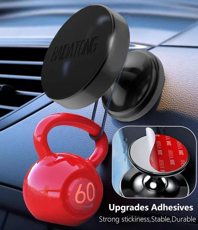 Alt view image 4 of 6 - BAIDATONG 2-Pack Magnetic Phone Holder for Car,Strong Magnet Car [4 Plate] Magnet Phone Mount Phone Holders for Your Car Magnetic 360° Rotation iPhone Magnetic Car Mount