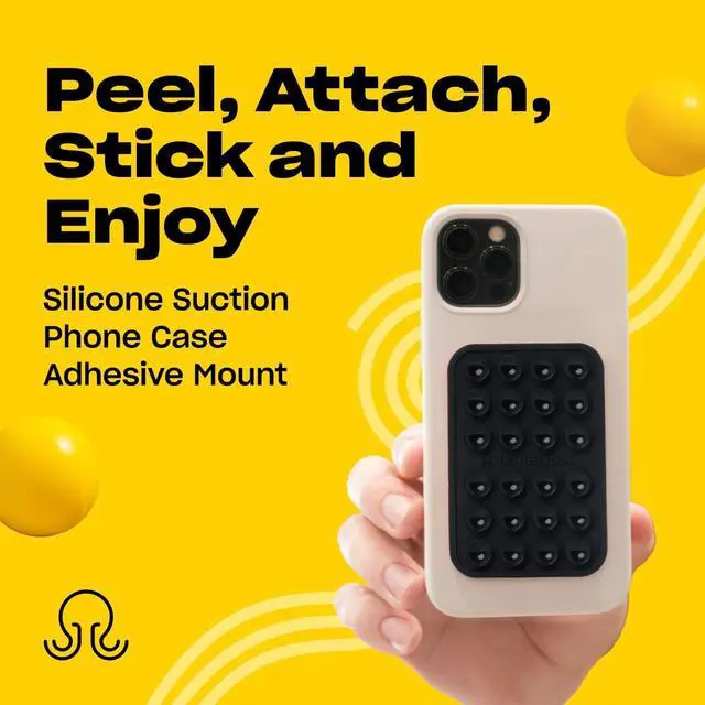 Alt view image 2 of 7 - || OCTOBUDDY || Silicone Suction Phone Case Adhesive Mount || (iPhone & Android Cellphone case Compatible, Hands-Free Mobile Accessory Holder for Selfies and Videos) (Darth Vader)