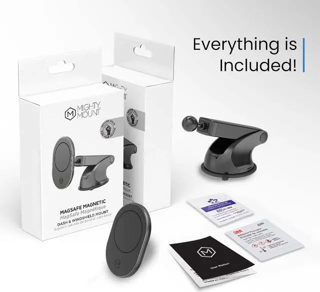 Alt view image 7 of 7 - Mighty Mount - MagSafe Car Phone Mount Compatible with iPhone 15 14 13 12 Pro Max, Pro, Plus, and with Magsafe Phones and Cases (MagSafe Magnetic Suction Cup Mount (Version 2.0))