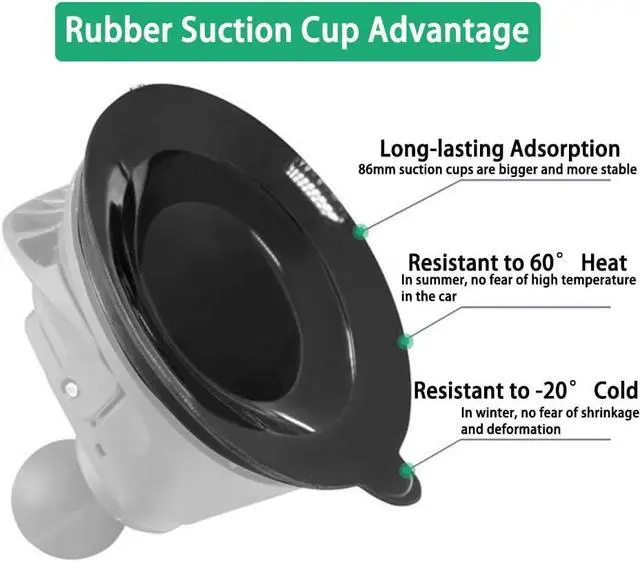 Alt view image 4 of 7 - Strg Phone Mount with Twist-Lock Suction Cup Base, Universal Phone Holder for Car Truck Vehicle Windshields Window and More Smooth Surface