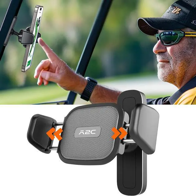 Main image of A2C Gym Magnetic Phone Holder Sturdy Metal Core Clamp, Solid Alloy Base with 6 Strong Magnets, Magnetic Phone Mount for Workout Fitness, One-Hand Pick, 360 Degrees Rotatable [Storage Bag Included]