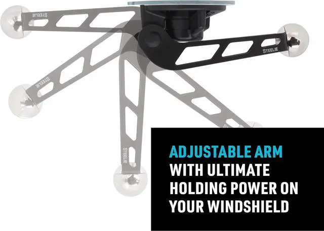 Alt view image 4 of 7 - Nite Ize Steelie Windshield Kit - Magnetic Cell Phone Holder for Car Accessories - Sturdy Car Windshield Mount for Cell Phones - Orbiter