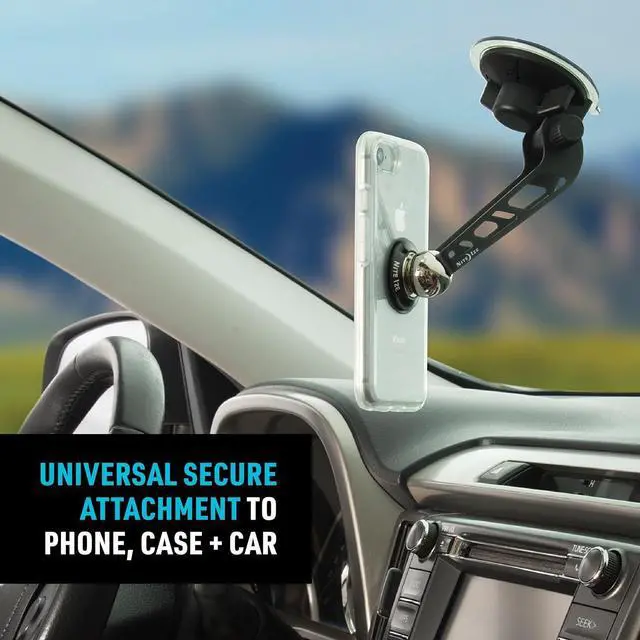 Alt view image 5 of 7 - Nite Ize Steelie Windshield Kit - Magnetic Cell Phone Holder for Car Accessories - Sturdy Car Windshield Mount for Cell Phones - Orbiter