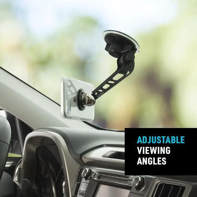 Alt view image 7 of 7 - Nite Ize Steelie Windshield Kit - Magnetic Cell Phone Holder for Car Accessories - Sturdy Car Windshield Mount for Cell Phones - Orbiter