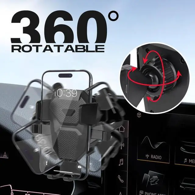 Alt view image 4 of 7 - Sunsdrew Audi Car Phone Holder for Audi A4/A5 2020+/Q5 2021+, Adjustable GPS Cell Phone Mount, Hands Free Ultra Stable Phone Stand for All Smartphones, Only for 10.1" Screen