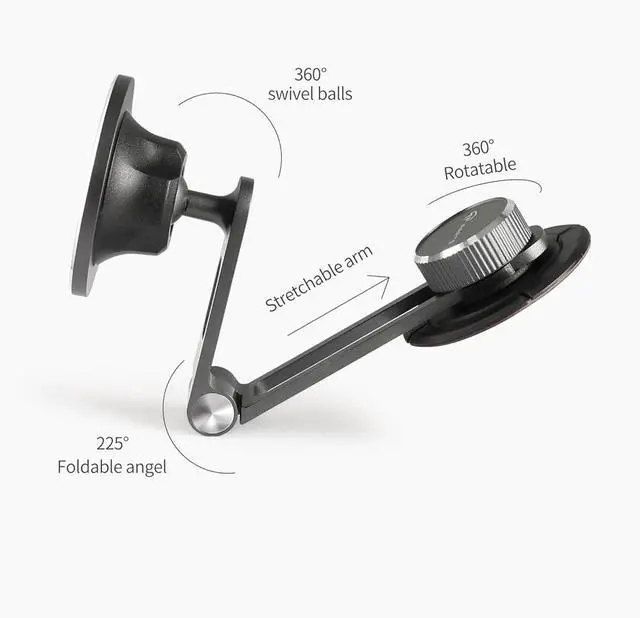 Alt view image 5 of 7 - TPARTS Foldable Magnetic Car Cellphone Mount, Hidden Design for Tesla Model 3/Y, Compatible with iPhone 16, 15, 14, 13, 12, Mag Safe Cases