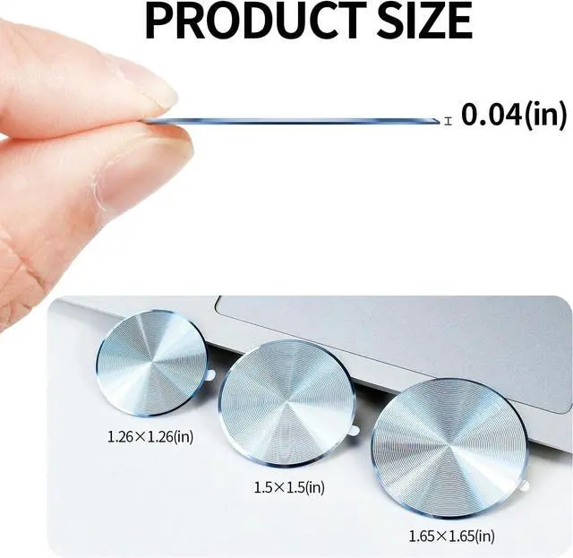 Alt view image 4 of 4 - Metal Ring Plate for Phone Mount Car Holder Metal Stickers Plate Phone Magnet (Compatible with Magnetic Mounts) 1.50" Frosted Round, Purple 2 Pack