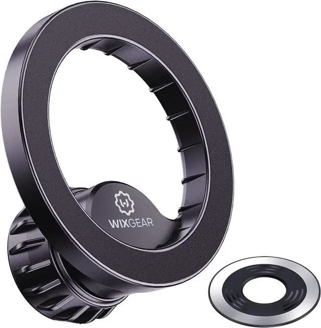 Main image of WixGear Mount Base Compatible with MagSafe iPhone 14 13 12, Only for Diameter 17mm/0.67 inch Universal Joint Ball of Phone Holder Car Mount, Vent, Dashboard, Windshield