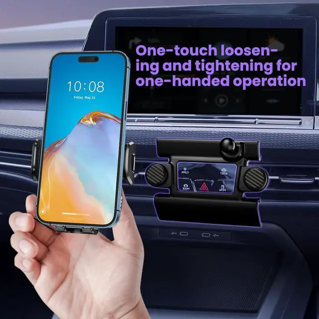 Alt view image 3 of 7 - ELOHEI for Volkswagen Golf Phone Mount with Custom Base, Car Phone Holder for VW Golf 8 MK8 R GTI 2020 2021 2022 2023 2024 Car Accessories(for 20-24 VW Golf)