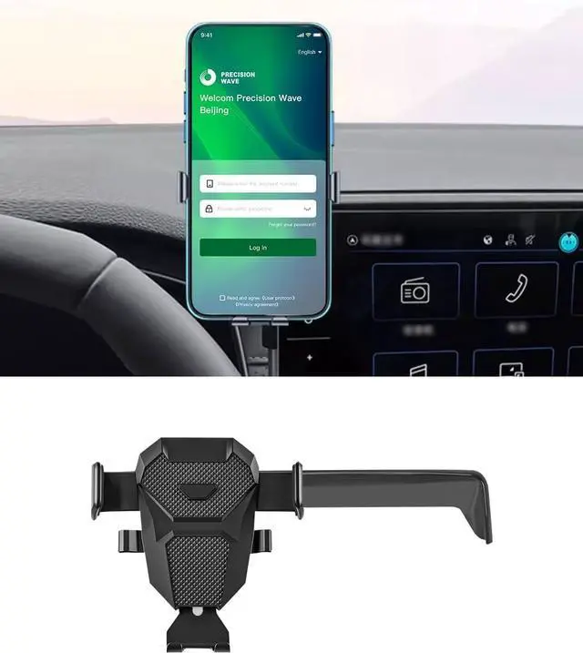 Main image of KEPHTH Car Phone Holder for 2024 2025 VW/Volkswagen Atlas/Altas Cross Sport Accessories Dash Mount Cell Phone Holder for Most Smartphones Hands-Free 360 Degree Rotation