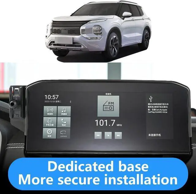 Alt view image 3 of 6 - LUNQIN Car Phone Holder for Mitsubishi Outlander 2022 2023 2024 and Outlander PHEV 2023 2024 Auto Interior Accessories Best Cell Phones Mount Cellphone Mobile Cradle Charging Navigation Screen Bracket