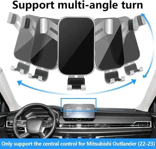 Alt view image 5 of 6 - LUNQIN Car Phone Holder for Mitsubishi Outlander 2022 2023 2024 and Outlander PHEV 2023 2024 Auto Interior Accessories Best Cell Phones Mount Cellphone Mobile Cradle Charging Navigation Screen Bracket