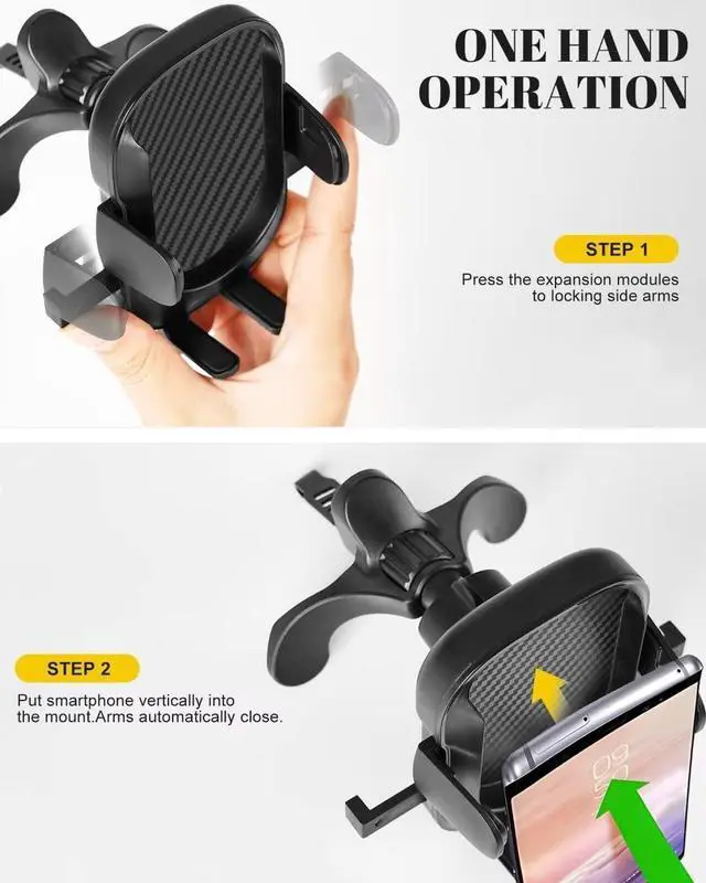 Alt view image 6 of 7 - BANBOTU Car Phone Holder Mount - Socket Grips Pop Cradles Friendly, Hands-Free 360° Rotatable & Anti-Shake Air Vent Mount, Universal Car Phone Holder Compatible with Thick Case & All Mobiles