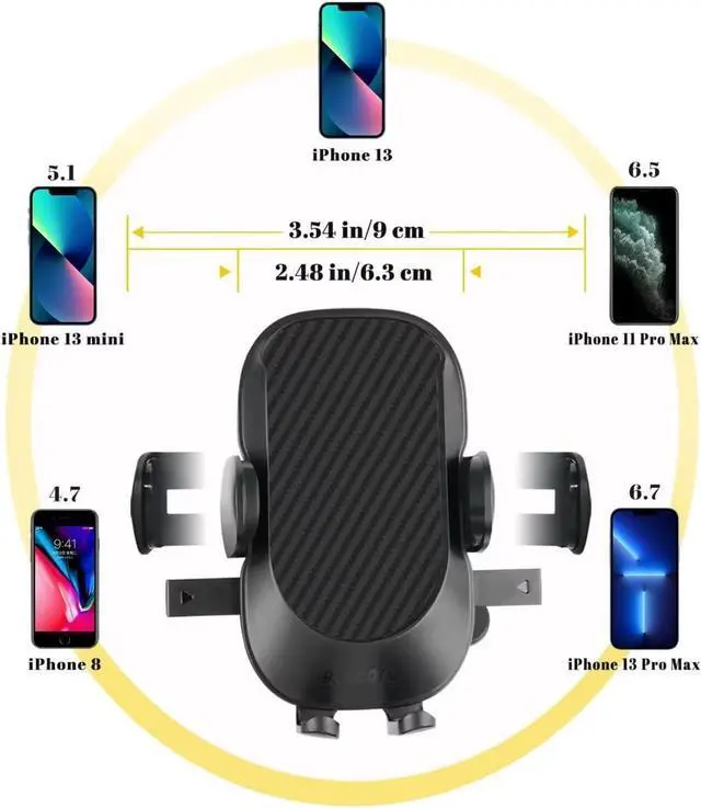 Alt view image 7 of 7 - BANBOTU Car Phone Holder Mount - Socket Grips Pop Cradles Friendly, Hands-Free 360° Rotatable & Anti-Shake Air Vent Mount, Universal Car Phone Holder Compatible with Thick Case & All Mobiles