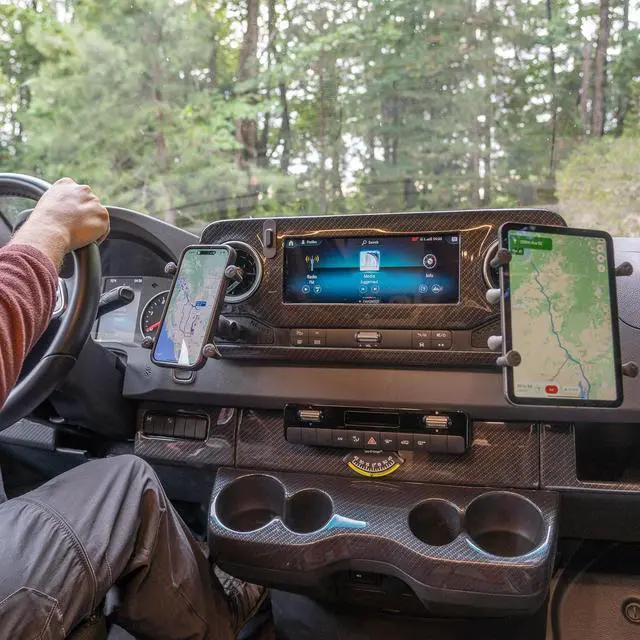 Alt view image 6 of 6 - NEXUS 1 Inch Ball Cubby Adapter for VS30 Mercedes-Benz Sprinter Van or conversions - Winnebago Revel, Storyteller Overland or Jayco Terrain (Driver's Side)