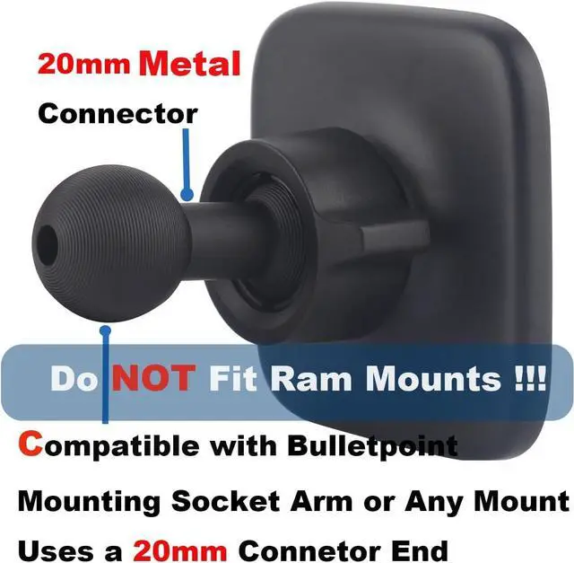 Alt view image 2 of 7 - Magnetic Cell Phone Holder Base with 20mm Ball for MagSafe iPhone 16 15 14 13 12 Series, Compatible with Bulletpoint Mounting Solutions (Square)