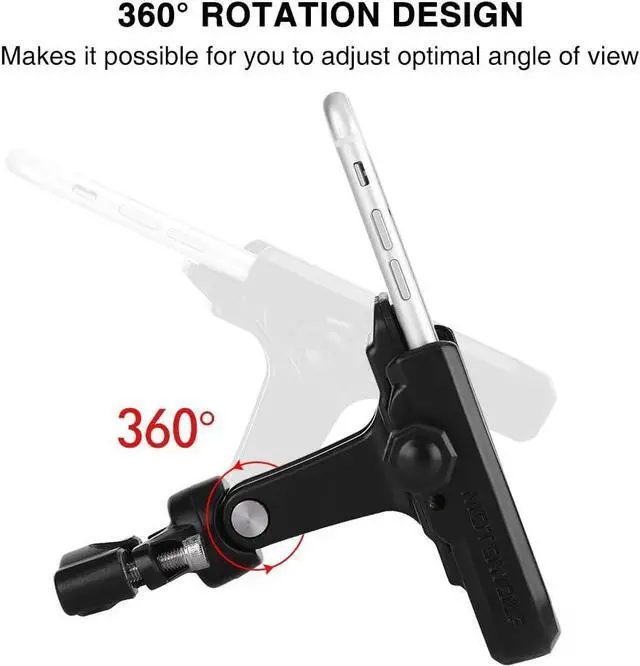 Alt view image 4 of 7 - Motorcycle Phone Holder, Adjustable Bicycle Universal Phone Mount Holder with Spanner for 4-6inch Mobile Phone Black Electronic Accessories