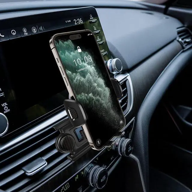 Alt view image 3 of 7 - ELOHEI for Accord Phone Mount with Custom Base,Car Phone Holder for 2018 2019 2020 2021 2022,10th Gen Accord Car Accessories(for 18-22 Accord)