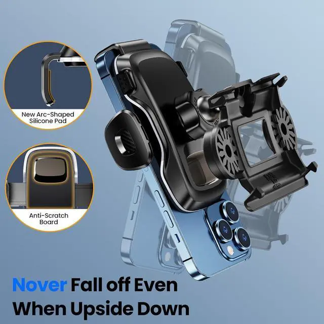 Alt view image 5 of 7 - ELOHEI for Accord Phone Mount with Custom Base,Car Phone Holder for 2018 2019 2020 2021 2022,10th Gen Accord Car Accessories(for 18-22 Accord)