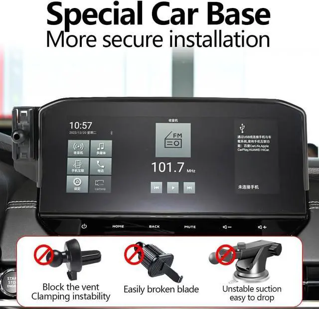 Alt view image 2 of 6 - LUNQIN Car Phone Holder Mount for Mitsubishi Outlander 2022-2025 9-inch Screen Auto Accessories Interior Decoration Mobile Cell Smartphone Bracket