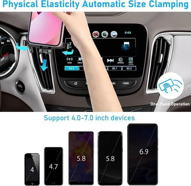 Alt view image 4 of 7 - APESER Compatible with Chevy Malibu Phone Holder Mount 2017-2022 for Car Air Vent,Malibu Cell Phone Mount Anti-Shake,9th Gen Malibu Phone Holder Mount-360 Degree Rotation Malibu Vent Phone Stand,Black