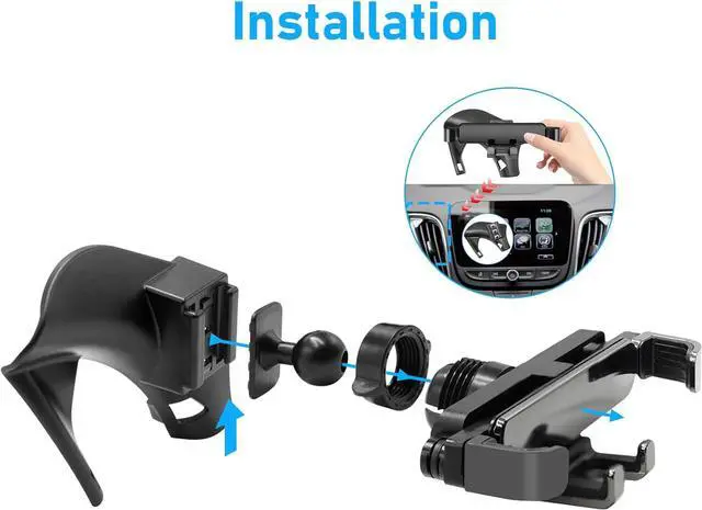 Alt view image 6 of 7 - APESER Compatible with Chevy Malibu Phone Holder Mount 2017-2022 for Car Air Vent,Malibu Cell Phone Mount Anti-Shake,9th Gen Malibu Phone Holder Mount-360 Degree Rotation Malibu Vent Phone Stand,Black